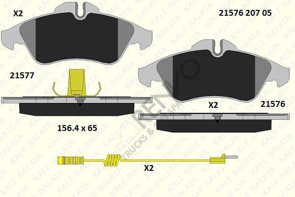 Mercedes Sprinter 1995-2006 Arası 208 D Ön Balata Kale Marka