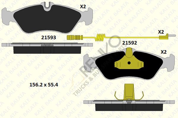 Mercedes Sprinter 1995-2012 Arası 314 Arka Balata Kale Marka