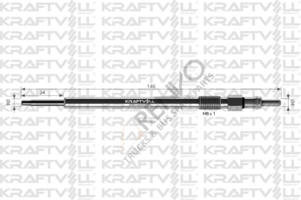 Mercedes Sprinter 2006-2010 Arası 319 CDI / BlueTEC 4x4 Kızdırma Bujisi Kraftvoll Marka