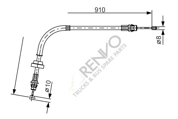 Ford Transit 2000-2006 Arası 2.4 DI RWD Ön Sağ-Sol Uyumlu El Fren Teli Bosch Marka