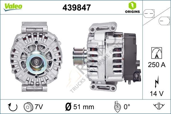 Mercedes Sprinter 2006-2010 Arası 318 CDI Alternatör Valeo Marka