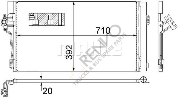 Mercedes Vito 2003-2007 Arası 113 CDI Klima Radyatörü Mahle Marka