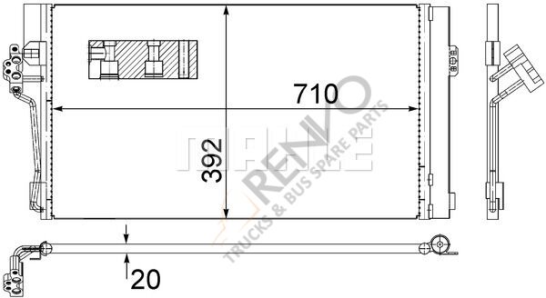 Mercedes Vito 2003-2007 Arası 110 CDI Klima Radyatörü Mahle Marka