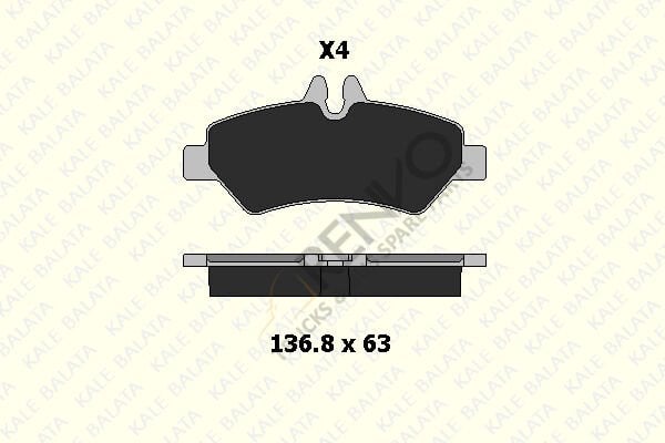 Mercedes Sprinter 2006-2010 Arası 319 CDI / BlueTEC 4x4 Arka Balata Kale Marka