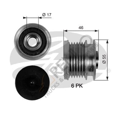 Mercedes Sprinter 2006-2010 Arası 513 CDI 4x4 Alternatör Kasnağı Gates Marka