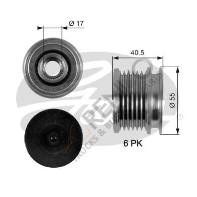 Mercedes Sprinter 2006-2010 Arası 313 CDI 4x4 Alternatör Kasnağı Gates Marka