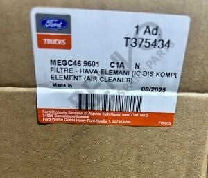 FORD CARGO 4142, 1833 HAVA FİLTRE TAKIMI İÇ VE DIŞ        OEM : MEGC469601C14, MEGC469601 A1AN, MEGC469601C1AN, T338038, T338039