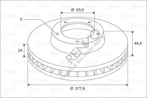 Ford Transit Connect 2002-2006 Arası 1.8 TDCi Ön Fren Diski Valeo Marka
