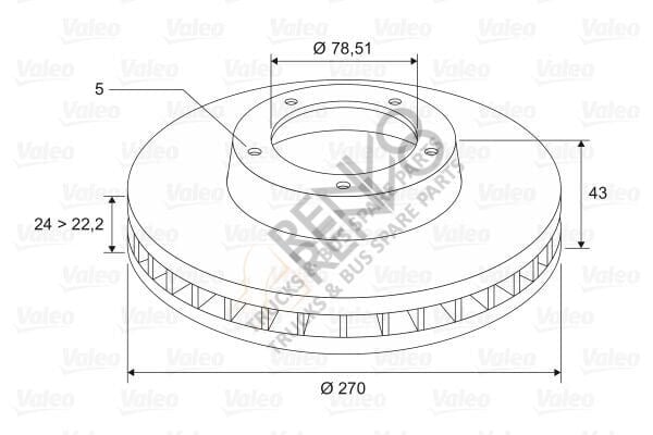 Ford Transit 1994-2000 Arası 2.0 Ön Fren Diski Valeo Marka