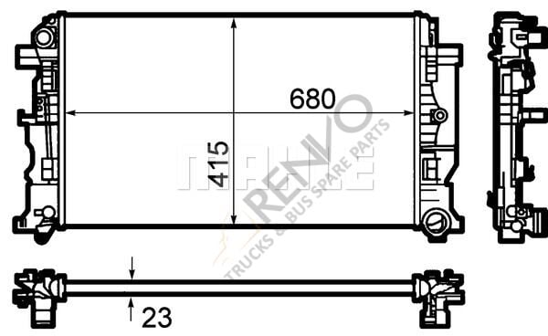 Mercedes Sprinter 2006-2010 Arası 313 CDI 4x4 Su Radyatörü Mahle Marka