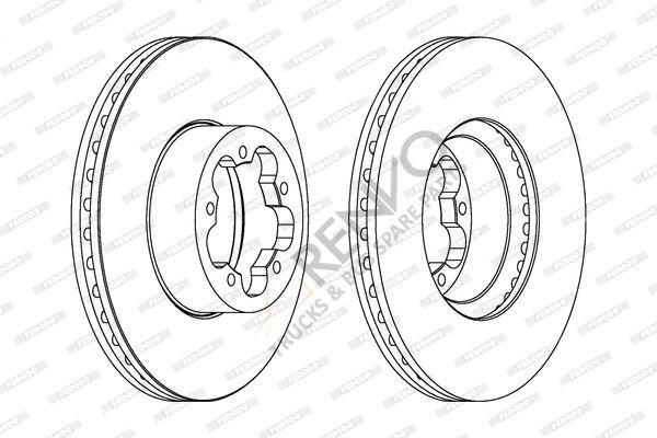 Ford Transit 2006-2014 Arası 2.2 TDCi Ön Fren Diski Ferodo Marka