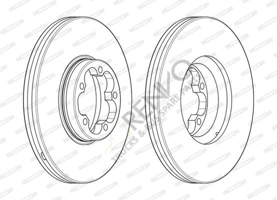 Ford Transit 2013-2017 Arası 2.2 TDCi Ön Fren Diski Ferodo Marka