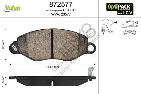 Ford Transit 2000-2006 Arası 2.4 DI Ön Balata Valeo Marka