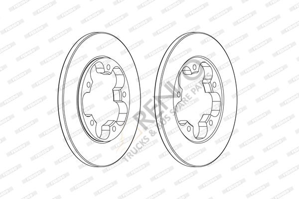 Ford Transit 2013-2017 Arası 2.2 TDCi RWD Arka Fren Diski Ferodo Marka