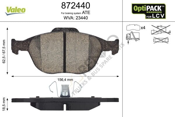Ford Transit Connect 2002-2006 Arası 1.8 Di Ön Balata Valeo Marka