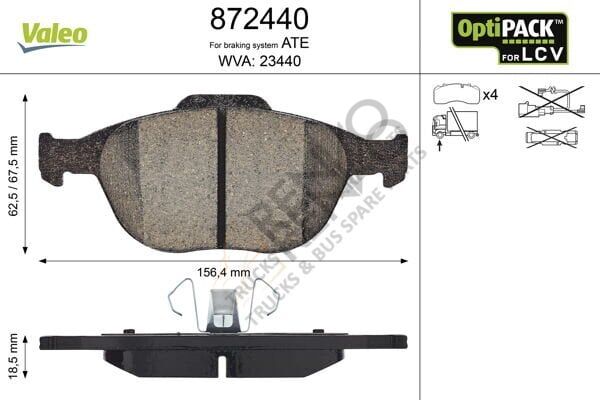 Ford Transit Connect 2002-2006 Arası 1.8 TDCi Ön Balata Valeo Marka