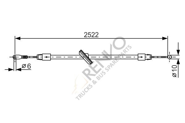 Mercedes Sprinter 2006-2010 Arası 319 CDI / BlueTEC 4x4 Ön El Fren Teli Bosch Marka