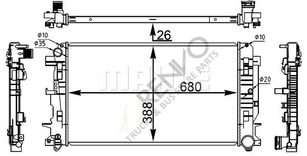 Mercedes Sprinter 2006-2010 Arası 319 CDI / BlueTEC Su Radyatörü Behr Marka