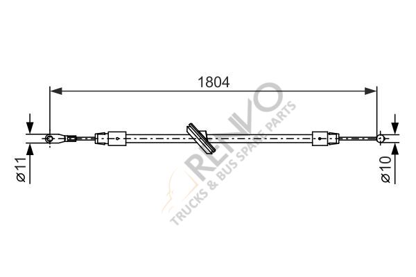 Mercedes Sprinter 2006-2010 Arası 513 CDI 4x4 Ön El Fren Teli Bosch Marka