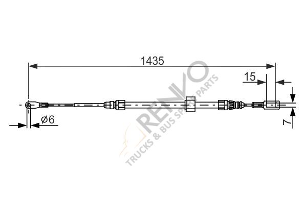 Mercedes Sprinter 1995-2006 Arası 208 D Arka El Fren Teli Bosch Marka