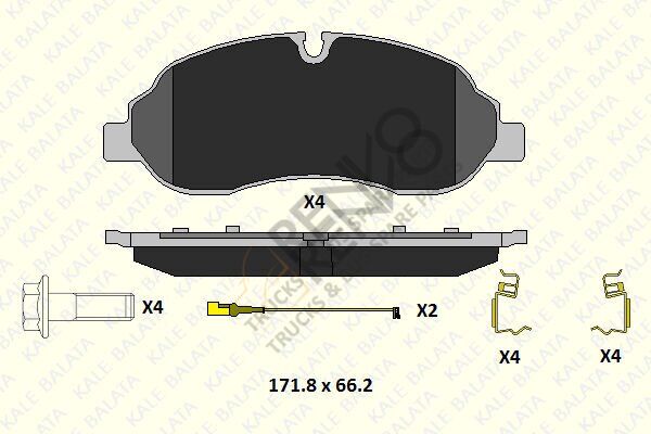 Ford Transit 2013-2017 Arası 2.2 TDCi 4x4 Ön Balata Kale Marka