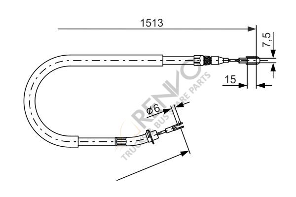 Mercedes Sprinter 1995-2006 Arası 210 D El Fren Teli Bosch Marka