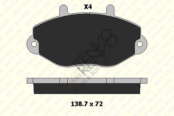 Ford Transit 1994-2000 Arası 2.0 Ön Balata Kale Marka