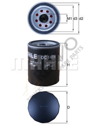 Ford Transit 2012-2016 Arası 2.0 EcoBlue Yağ Filtresi Mahle Marka