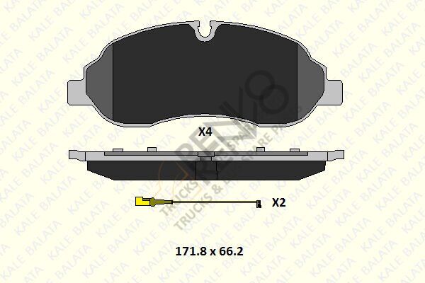 Ford Transit 2013-2017 Arası 2.2 TDCi Ön Balata Kale Marka