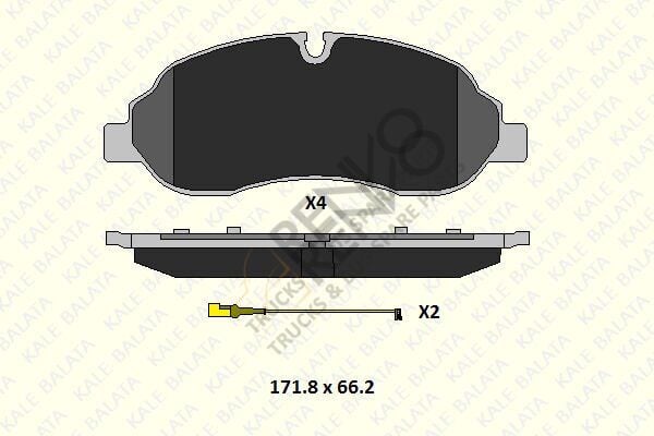 Ford Transit 2013-2017 Arası 2.2 TDCi Ön Balata Kale Marka