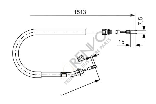 Mercedes Sprinter 1995-2006 Arası 208 D El Fren Teli Bosch Marka