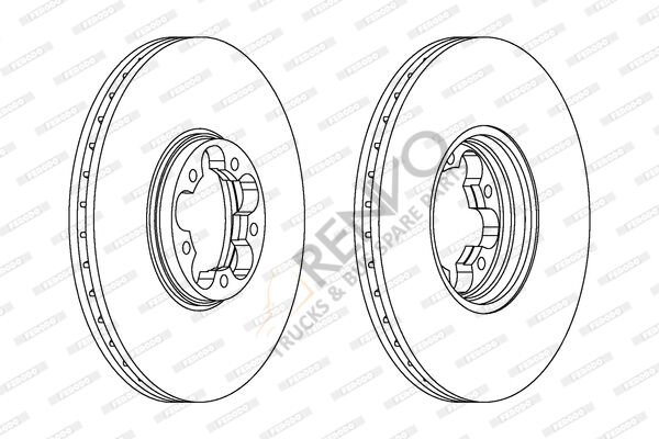 Ford Transit 2000-2006 Arası 2.0 DI Ön Fren Diski Ferodo Marka