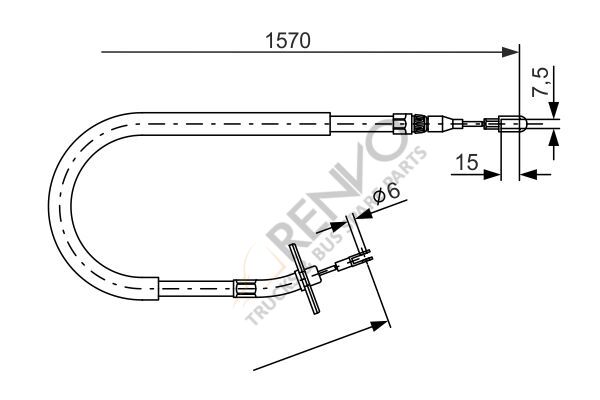 Mercedes Sprinter 1995-2006 Arası 212 D Arka Sağ El Fren Teli Bosch Marka