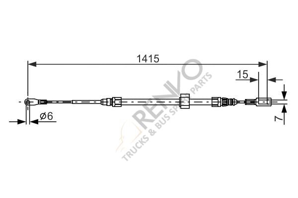 Mercedes Sprinter 1995-2012 Arası 312 D 2.9 Ön El Fren Teli Bosch Marka
