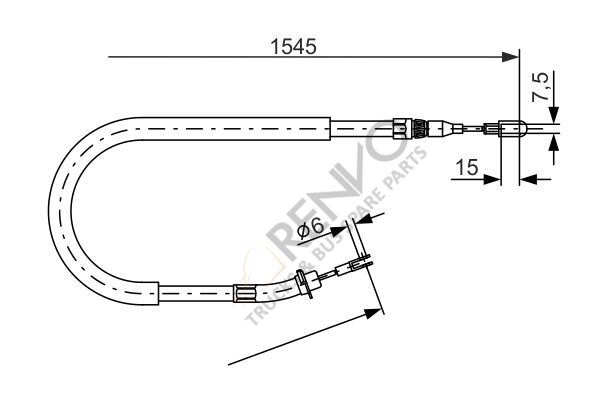 Mercedes Sprinter 1995-2006 Arası 208 D El Fren Teli Bosch Marka