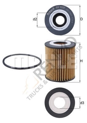 Ford Transit Connect 2013-2017 Arası 1.5 TDCi Yağ Filtresi Mahle Marka