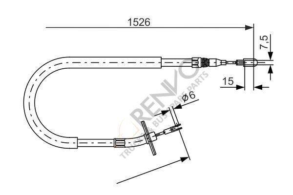 Mercedes Sprinter 1995-2012 Arası 308 D 2.3 Arka Sağ El Fren Teli Bosch Marka
