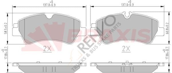 Ford Transit 2012-2016 Arası 2.2 TDCi Arka Balata Braxis Marka