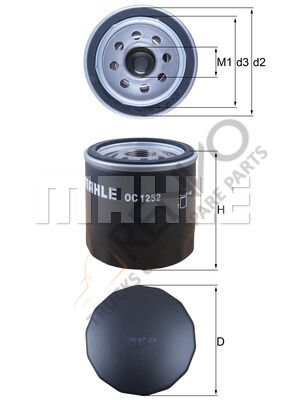 Ford Transit 2006-2014 Arası 2.2 TDCi Yağ Filtresi Mahle Marka