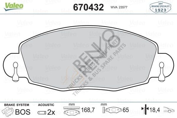 Ford Transit 2000-2006 Arası 2.4 DI Ön Balata Valeo Marka