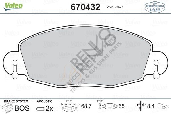 Ford Transit 2000-2006 Arası 2.4 DI RWD Ön Balata Valeo Marka