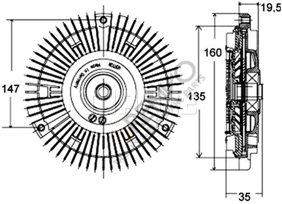 Mercedes Vito 1996-2003 Arası 112 CDI 2.2 Fan Termik Mahle Marka