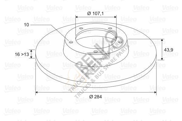 Ford Transit 2006-2014 Arası 2.4 TDCi 4x4 Arka Fren Diski Valeo Marka