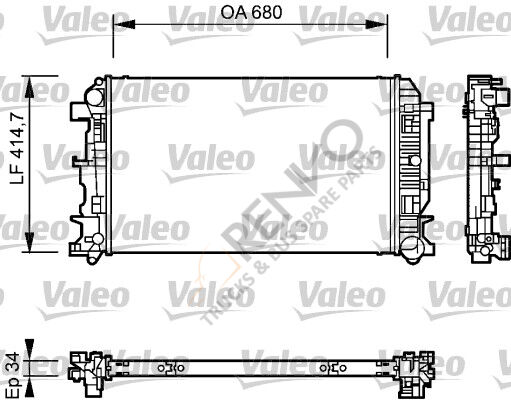 Mercedes Sprinter 2006-2010 Arası 313 CDI 4x4 Su Radyatörü Valeo Marka