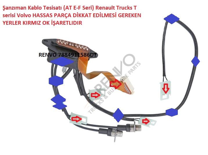 Şanzıman Kablo Tesisatı (AT E-F Seri) Renault Trucks T serisi Volvo