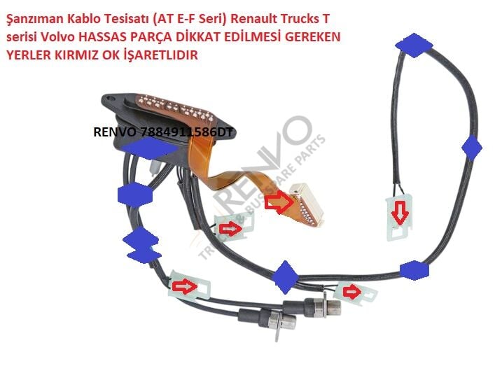 Şanzıman Kablo Tesisatı (AT E-F Seri) Renault Trucks T serisi Volvo