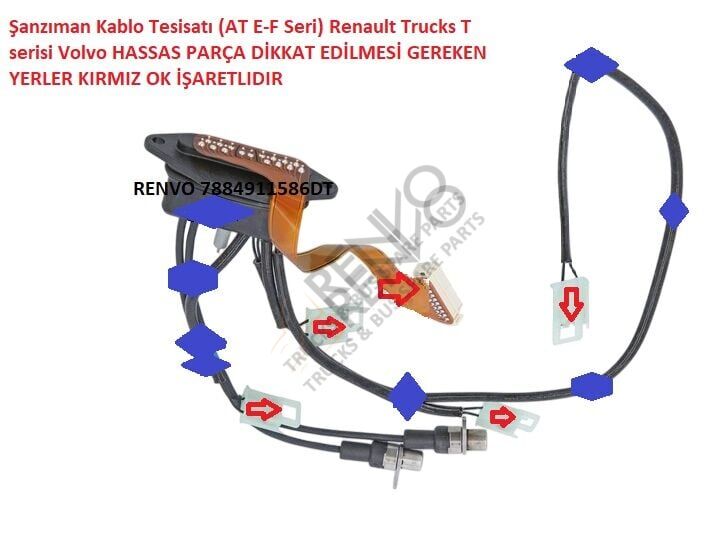 Şanzıman Kablo Tesisatı (AT E-F Seri) Renault Trucks T serisi Volvo