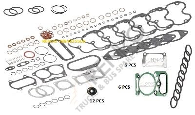 5000814482-5001825566-5000793037-0000323902-ELRING 570.000-PAYEN DG082 ÜST TAKIM CONTA RENAULT190-PREMIUM. G230/270SP-GB/TB191/231-G210/CLR220-MACK 200