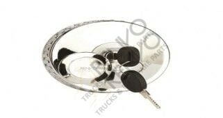 81122100015-81122106025-0004700405-0004716730 BOUCHON DE RÉSERVOIR-80 MM BOUCHON DE RÉSERVOIR DE CARBURANT AVEC BOUCHON ANTI-POUSSIÈRE EN FONTE DE VERROUILLAGE MAN-MERCEDES