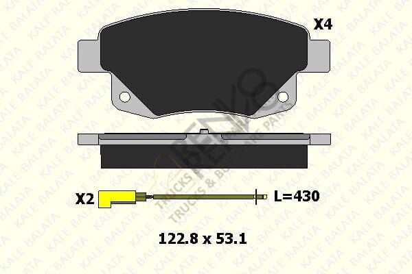 Ford Transit 2006-2014 Arası 2.2 TDCi RWD Arka Balata Kale Marka